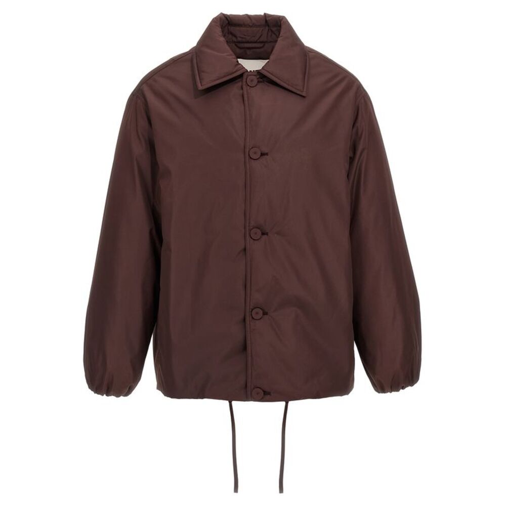 Jil Sander Brown Polyester Full-Length Men's Jacket